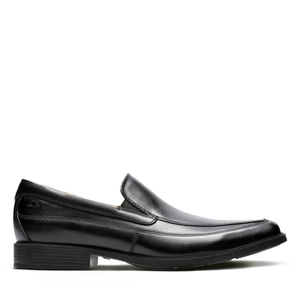 Clarks Mens Tilden Free Wide Fit Shoes Black | USA-2834751